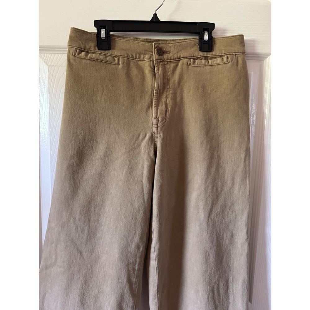 Madewell Emmett‎ Wide-Leg Crop Pants Women Size Petite 28 Tan Khaki High Rise - Picture 4 of 11